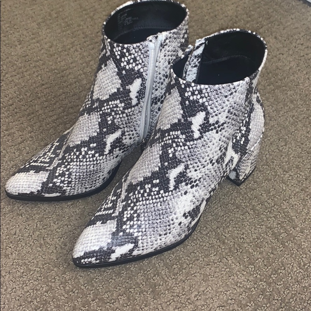 Snake Print Booties